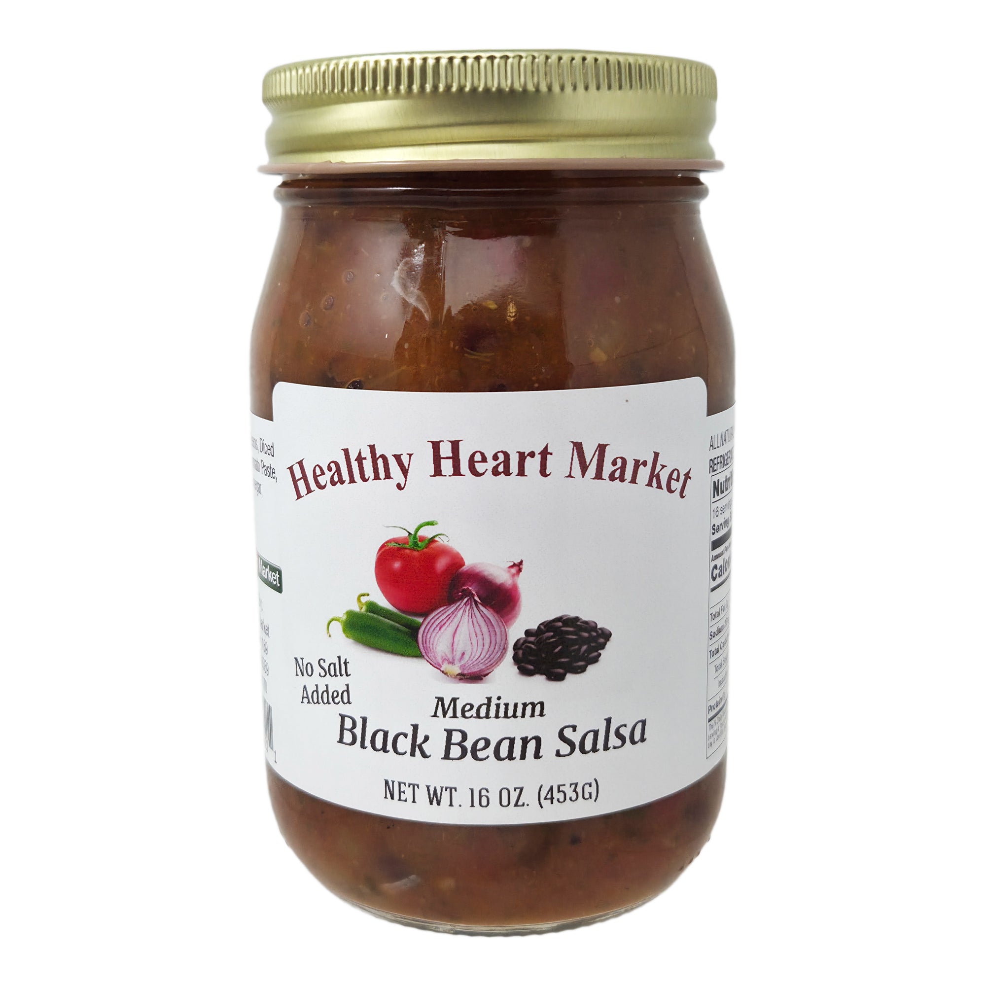 Healthy Heart Market No Salt Added Medium Black Bean Salsa - 16oz